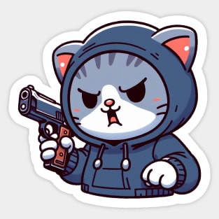 Gangster Cat Sticker